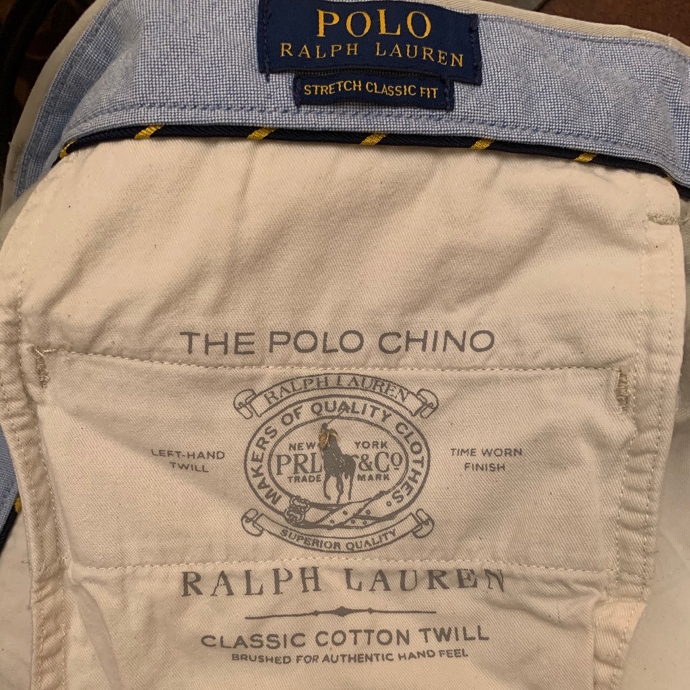 Polo by Ralph Lauren Men's Khaki Flat Front Shorts - Picture 5 of 5
